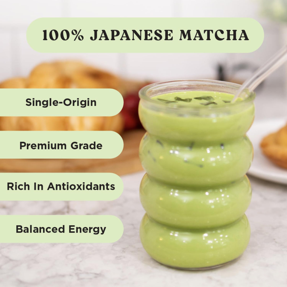 Harmony Premium Japanese Lavender Matcha Tea, 10 Sticks