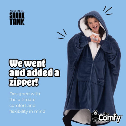THE COMFY Original | From Shark Tank | Patented | Oversized Sherpa Wearable Blanket Hoodie| Gift for Women & Men | One Size