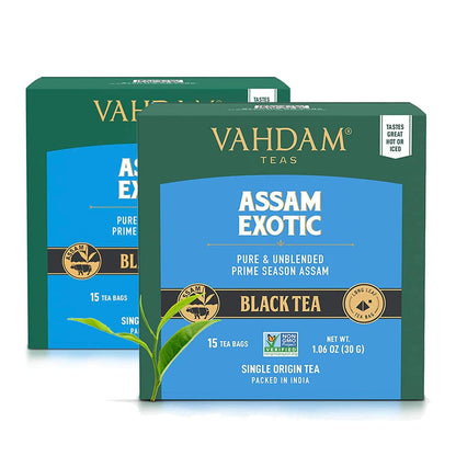 VAHDAM Organic Turmeric Ginger Herbal Tea Bags (100 Pyramid Tea Bags) Caffeine Free, Non GMO | 100% Pure Herbal Blend - Savory & Spicy, Plant-Based Teabags | Resealable Ziplock Pouch