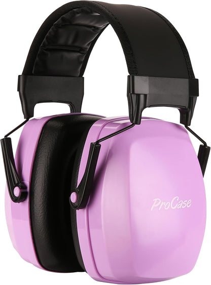 ProCase Noise Cancelling Ear Muffs SNR 33dB, Ear Hearing Protection Headphones for Adults, Sound Proof Ear Defenders for Work, Mowing, Shooters Shooting Gun Range, Construction -Black