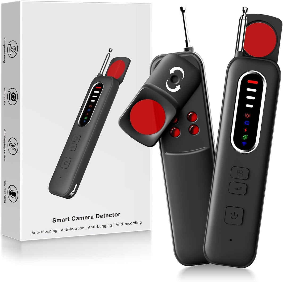 AI Powered 7 in 1 Hidden Camera Detectors,Anti Spy RF Signal Scanner, Infrared GPS Tracker Finder & Bug Detector&Camera Detector for Hotels, Bathrooms, Cars & Offices