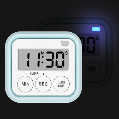 Timer, Kitchen Timers for Cooking Classroom Timer for Kids Teachers Magnetic Digital Timers 2 Pack, Black