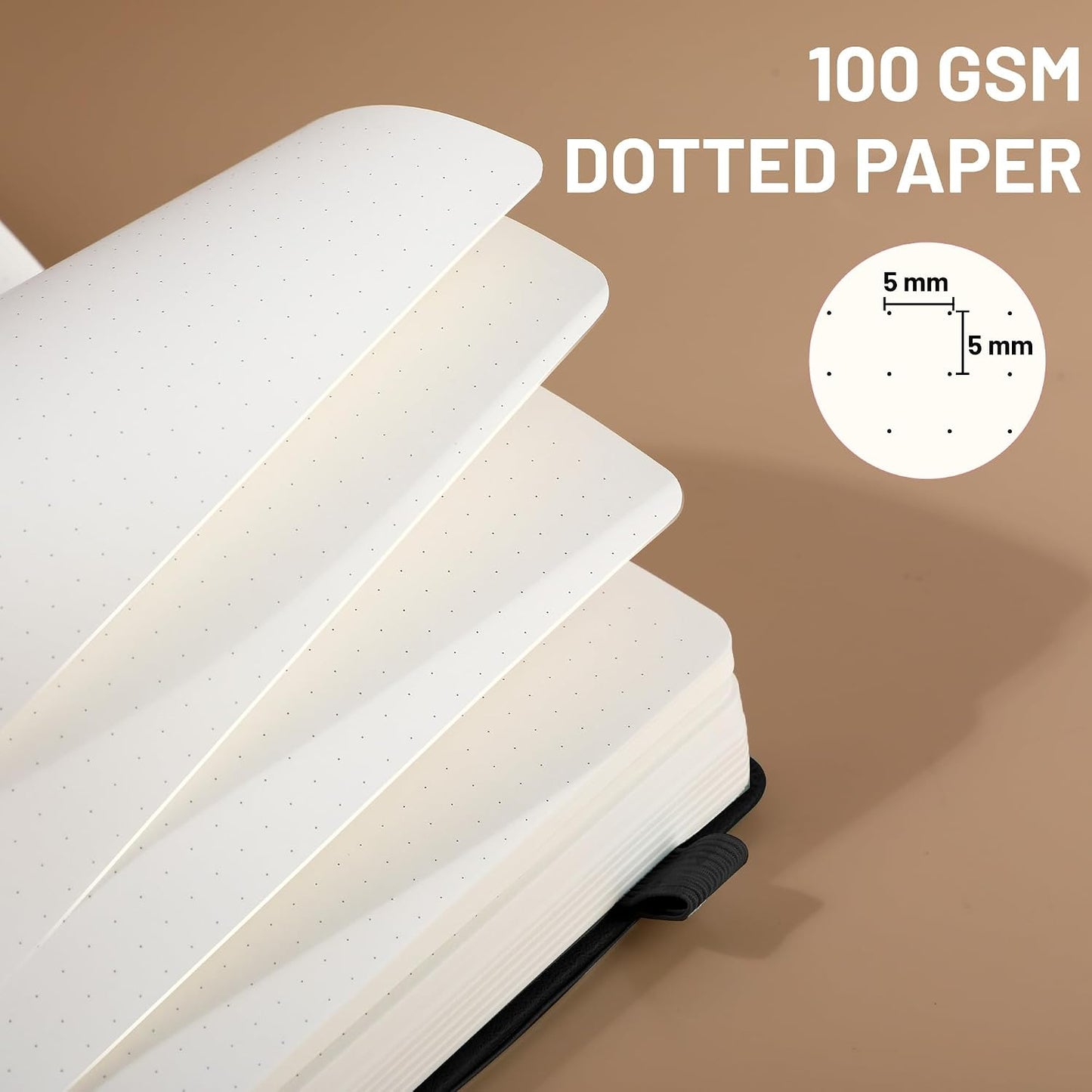 CAGIE Lined Journal Notebook for Women Men 320 Pages 100 Gsm Paper Thick Journaling Notebooks A5 Leather Journals for Writing Hardcover Journal Supplies for Work Note Taking Diary, 5.7x8.3 In, Green