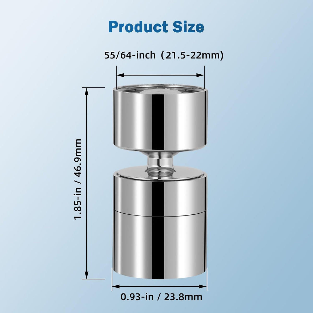 Hibbent NSF/ANSI/CAN 61 & cUPC Certified Faucet Aerator, Chrome