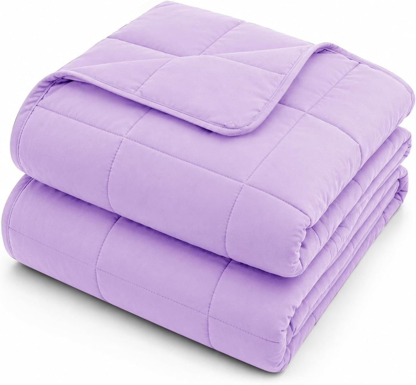 L'AGRATY Weighted Lap Pad 7lb: Small Weighted Blanket for Adults - Cooling Portable Travel Blanket for Relaxation Sleeping - Washable All-Season (29" x 24")