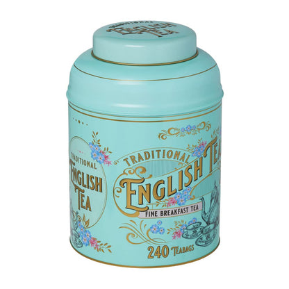 New English Teas Victorian Tea Tin with 240 English Breakfast Teabags