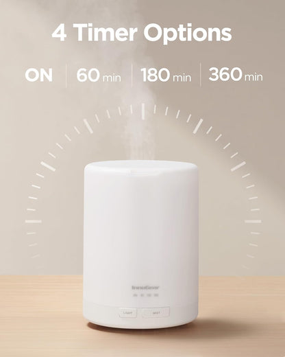 InnoGear 300ML Essential Oil Diffuser, Premium 5-in-1 Ultrasonic Aromatherapy Diffusers Mother's Gift Scent Humidifier Aroma Diffuser Vaporizer Auto-Off Timer for Room Office Home, Yellow, Medium