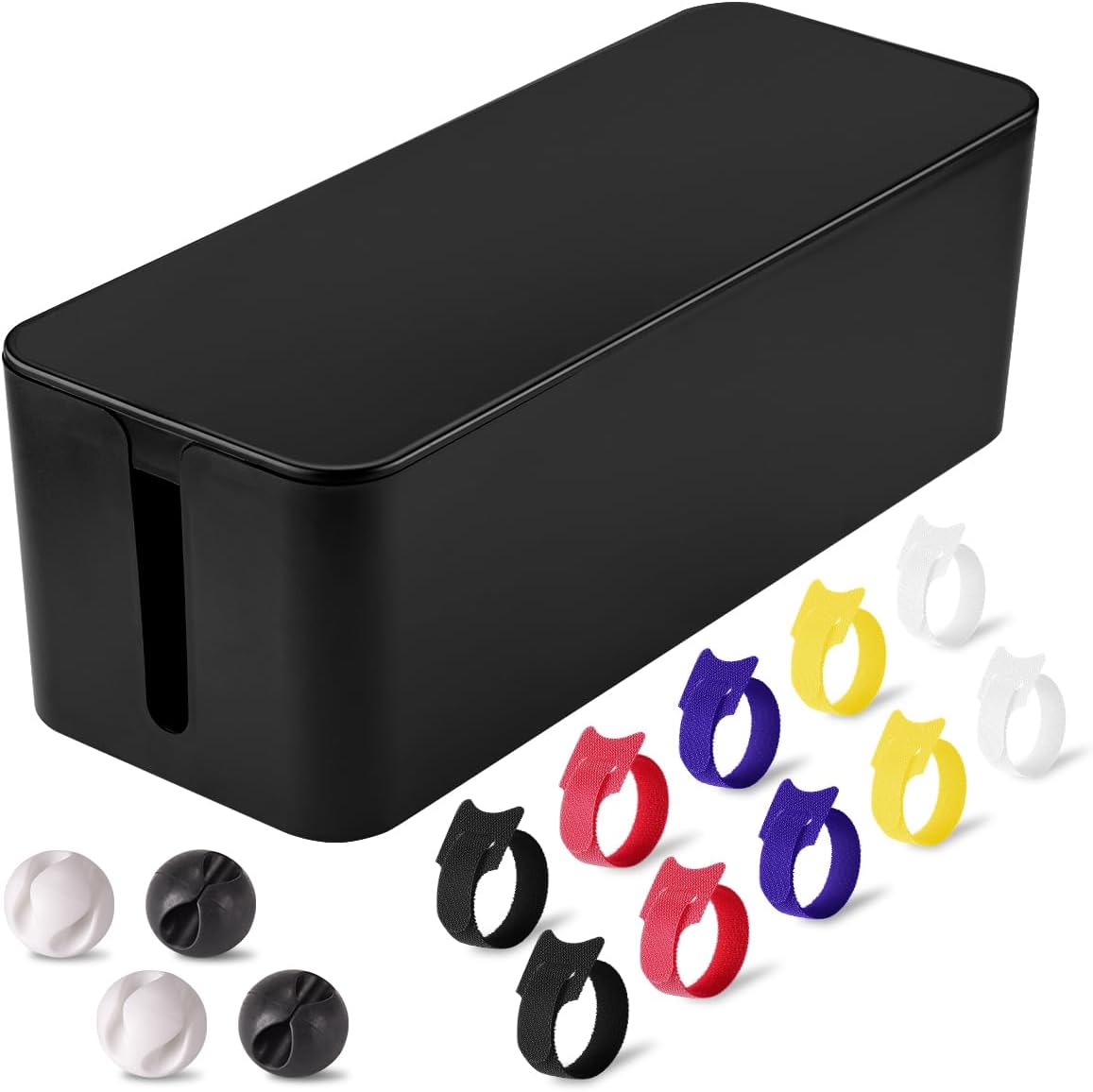 Tuwechen Cable Management Box, Large Cable Organizer Box to Hide Wires