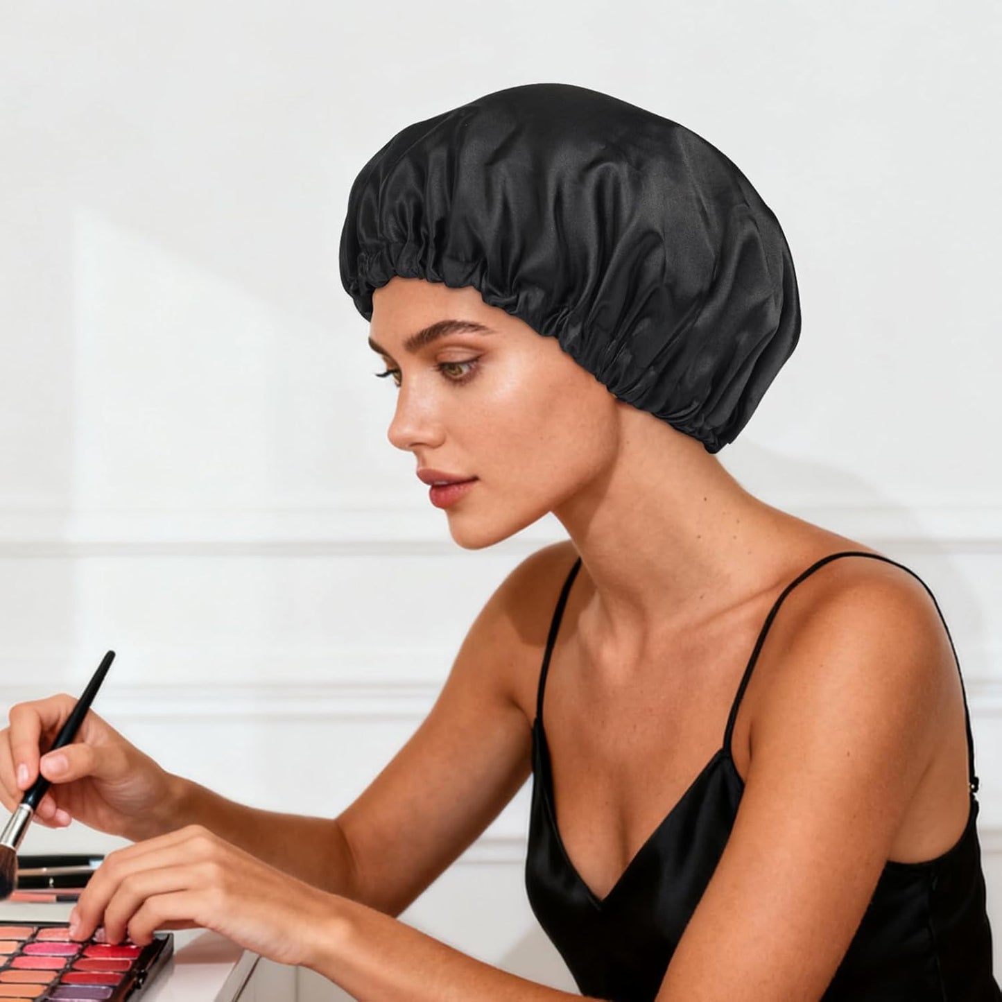 Satin Bonnet Double Layer Silk Bonnet for Sleeping Women for Natural Curly