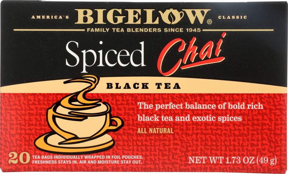 Bigelow Tea Black Tea - Spiced Chai - Case of 6-20 BAG