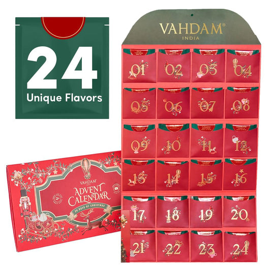 VAHDAM, Oprah's Favorite Tea Gift Set | 3 Premium Chai Teas in Golden Tin Caddy Gift Box | Exotic Chai Tea Blends | Gluten Free, Non GMO | Gifts for Men And Women