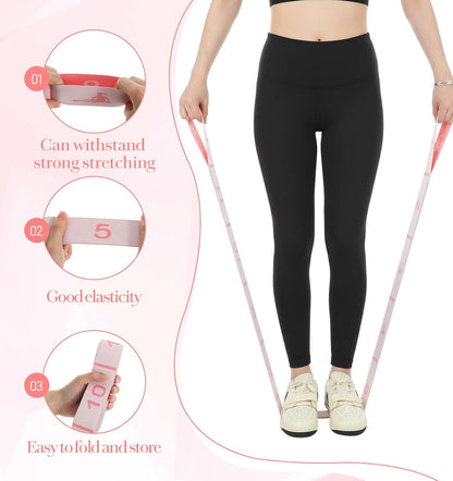 12 Loop Stretch Band, 12 Loops Yoga Straps for Stretching, Yoga Strap for Flexibility Training, Leg Stretch & Exercise, Durable Elastic Resistance Band