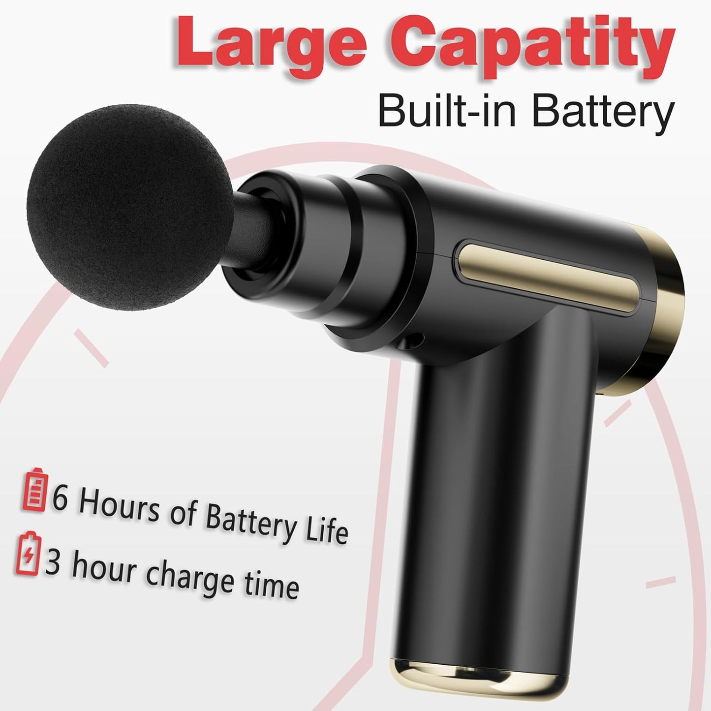 cotsoco Massage Gun Deep Tissue for Pain Relief with 4 Massage Heads & 6 Speeds, Electric Mini Handheld Body Massager for Any Pain Relief, Best Gifts for Men and Mom