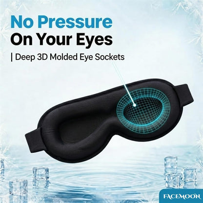 3D Cooling Gel Weighted Eye Mask for Sleeping, 100% Blackout Sleep Mask