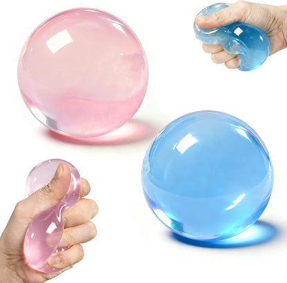 Coconut Oil Squishy, 2 Pack Crystal-Clear Transparency Stress Relief Balls
