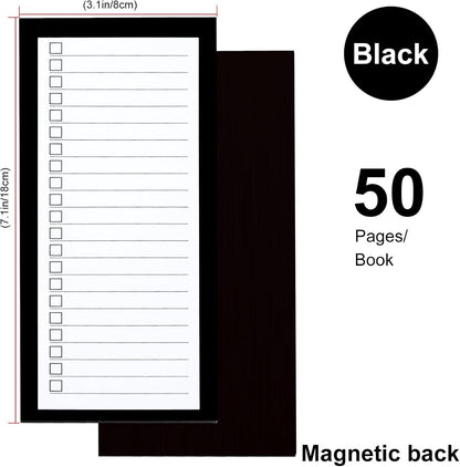 6 Pack Magnetic Notepads, Notepads Grocery List Magnet Pad for Fridge,Full Magnet Back Design Notepad for Grocery Lists, Shopping Lists, to-Do Lists(240 Sheets)