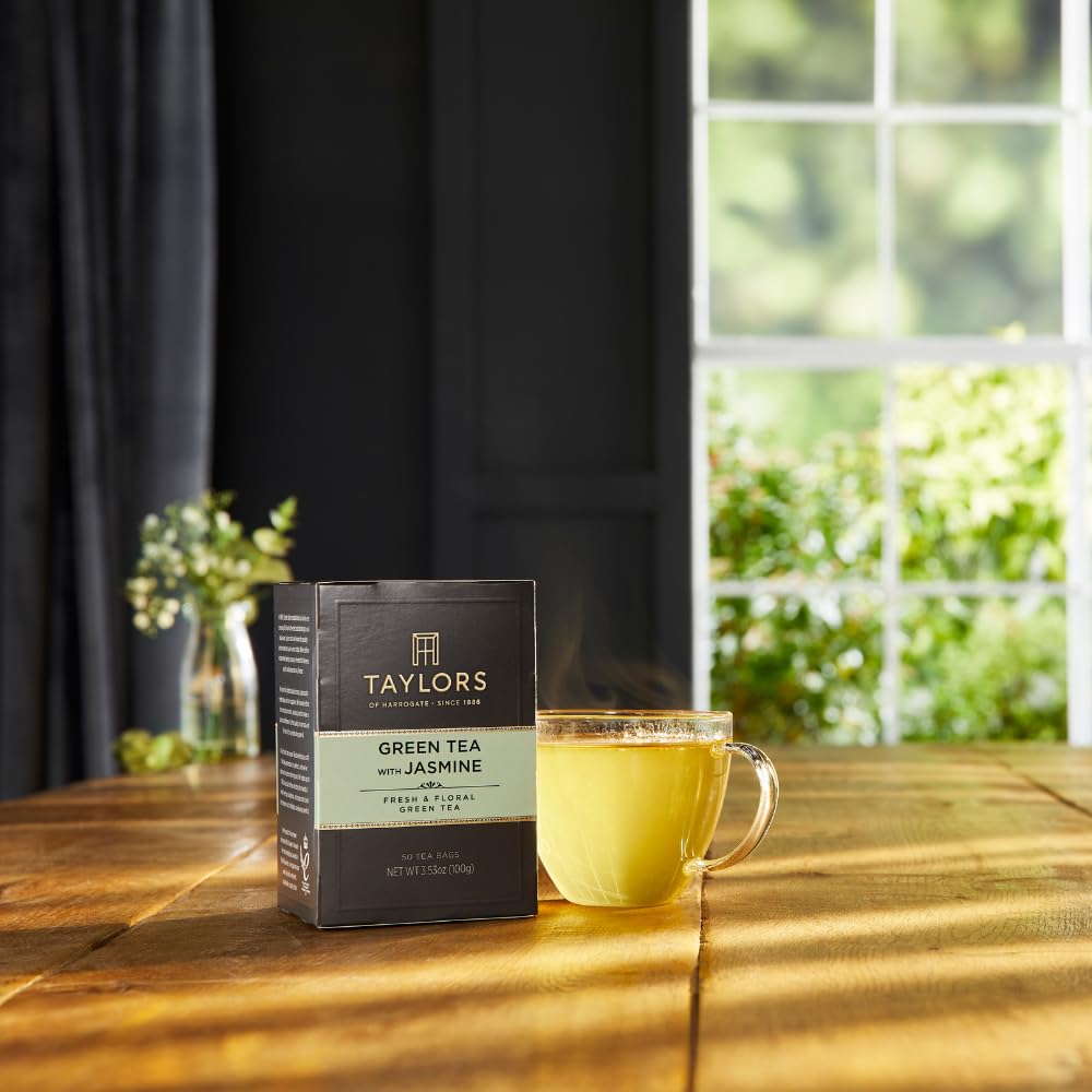 Taylors of Harrogate Green Tea with Jasmine Tea Bags, 50ct (Pack of 6)