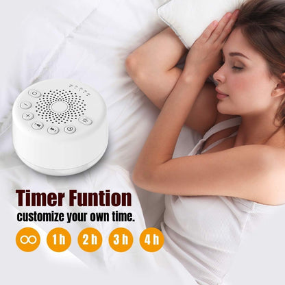 Easysleep Sound White Noise Machine with 25 Soothing Sounds and Night Lights with Memory Function 32 Levels of Volume and 5 Sleep Timer Powered by AC or USB for Sleeping Relaxation (Wood)