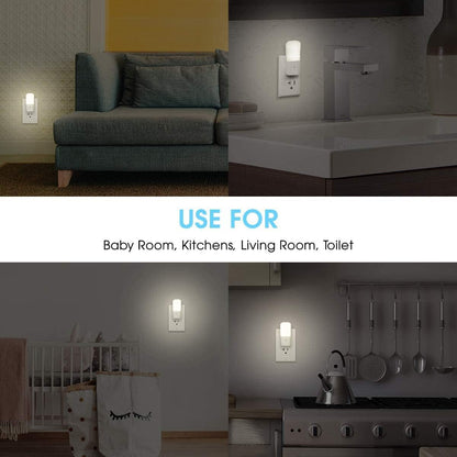 LOHAS-LED Amber Night Light, Dimmable Plug in Night Light with Light Sensor, Yellow Kids Nightlights, 5-80LM Sleep Light for Nursery, Bedroom, Bathroom, Hallway, Stairway, 2Pack