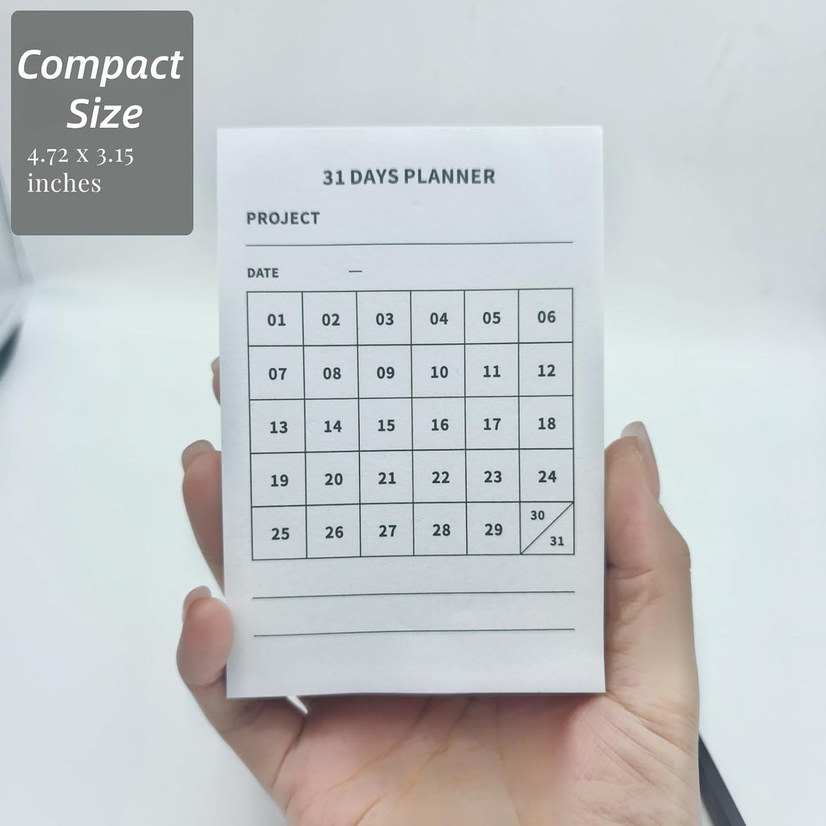 31 Days Planner, 150 Pages Habit Tracker Note, Minimalist 30 Days Challenge Journal for Goal Setting, Productivity, Fitness, Study, and Self Discipline
