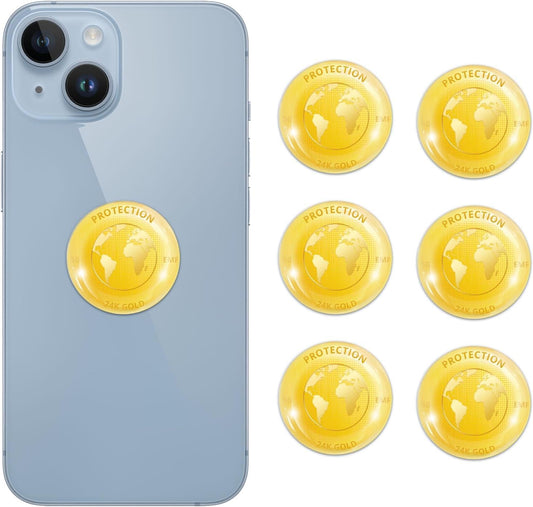 Cell Phone Blockers Equipment Stickers-Map [6 Pcs] Devices Accessories for Mobile/Phones/Laptops/Computers Gold