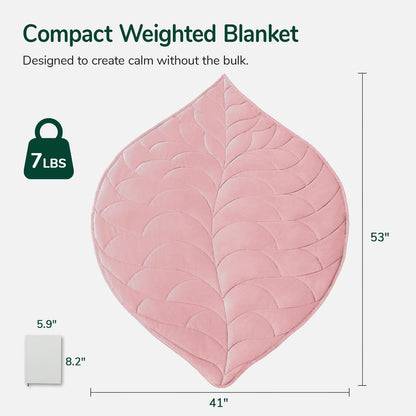 Kaisa Weighted Lap Blanket 7 lbs 41" x 53", Cozy Luxury Crystal Velvet Small Weighted Blanket for Adults, Portable Travel Weighted Blanket for Relaxation, All-Season Blanket, Machine Washable, Green