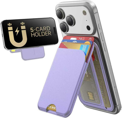 TWZKG for MagSafe Wallet, Works with Apple Find My,5 Card Holder with Stand