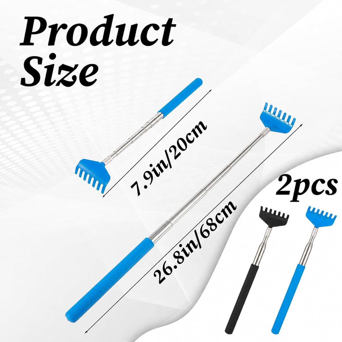2Pcs Mini Zen Garden Rake Tools, Garden Sand Rake Feng Shui Decoration, Miniature Tabletop Rock Sand Zen Garden Accessories for Home Office(Blue + Black)