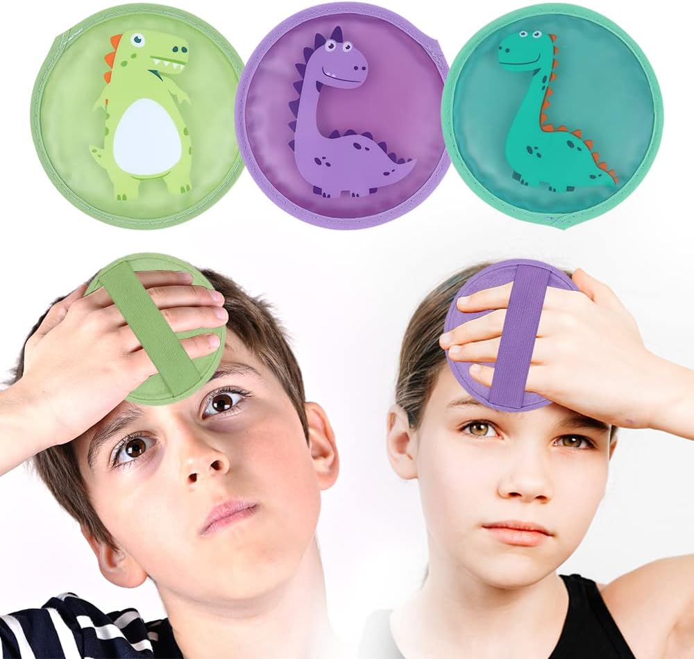 Hilph Kids Ice Packs for Boo Boos - FSA Eligible HSA, 3 Pack Gel Ice Packs for Toddlers & Children Injuries Reusable, Soft Small Hot & Cold Pack for Bumps, Bruises, Fever, Get Well Gifts