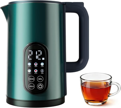 Electric Kettle with Temperature Control, 1.7L Hot Water Kettle for Tea, Coffee & Daily Use, 5 Presets, 2H Keep Warm, Stainless Steel Interior, Auto Shut-Off, Cordless Electric Tea Kettle, Blue