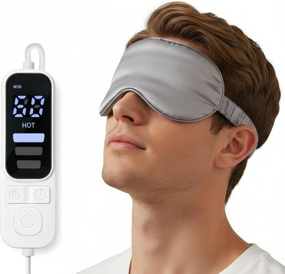 Silk-like Heated Eye Mask for Dry Eyes, MGD, Blepharitis, Stye, Grey