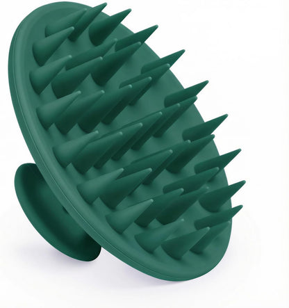 Meartchy Silicone Scalp Massager Shampoo Brush, Scalp Brush for Hair Growth & Dandruff Removal, Hair Scrubber Scalp Stimulator Exfoliator Brush with Soft Bristles for Wet Dry Scalp Care (Black)