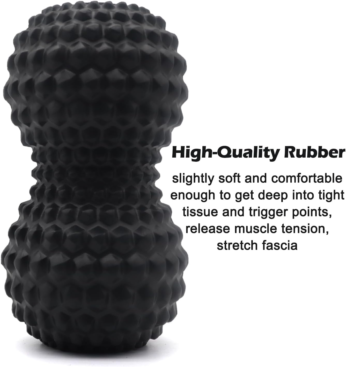 KITWILD Peanut Massage Ball, Double Lacrosse Massage Roller Ball for Deep Tissue Muscle Massage, Physical Therapy, Myofascial Release, Muscle Knots, and Yoga Therapy