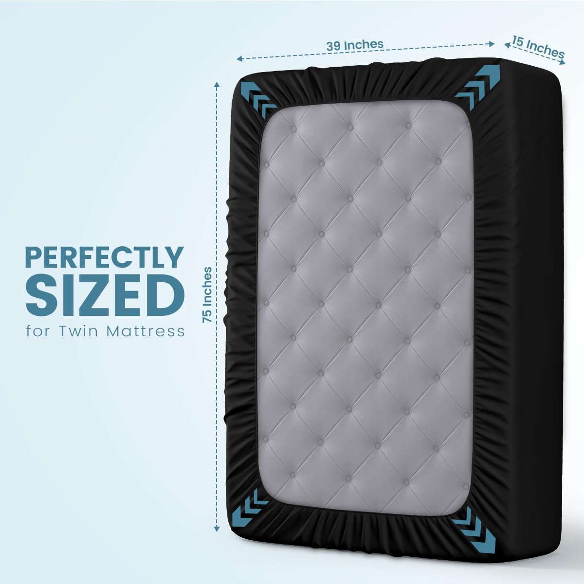 Queen Size Mattress Protector Waterproof, Premium 200 GSM Terry Mattress Cover, Soft & Breathable Bed Cover, Fitted Sheet Style Stretchable Deep Pockets 17" by Utopia Bedding (White)