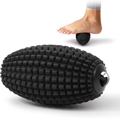 HODEMI Vibrating Massage Ball Roller with Rolling Head, 3 Speeds, Black