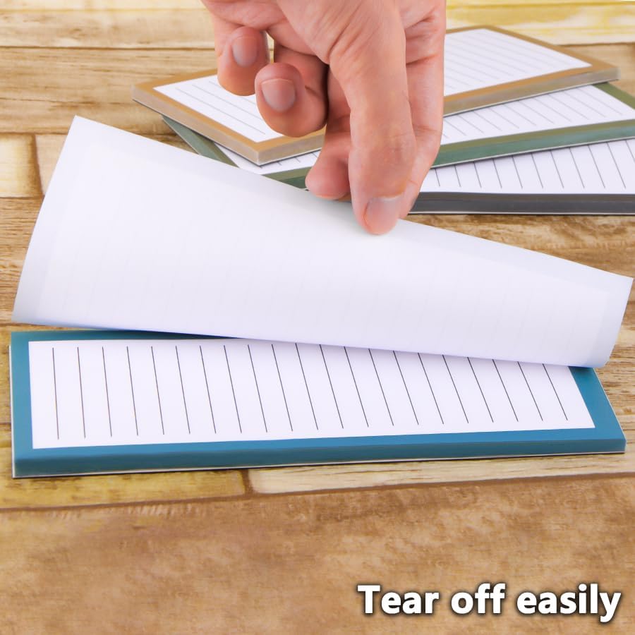 6 Pack Magnetic Notepads, Notepads Grocery List Magnet Pad for Fridge,Full Magnet Back Design Notepad for Grocery Lists, Shopping Lists, to-Do Lists(240 Sheets)