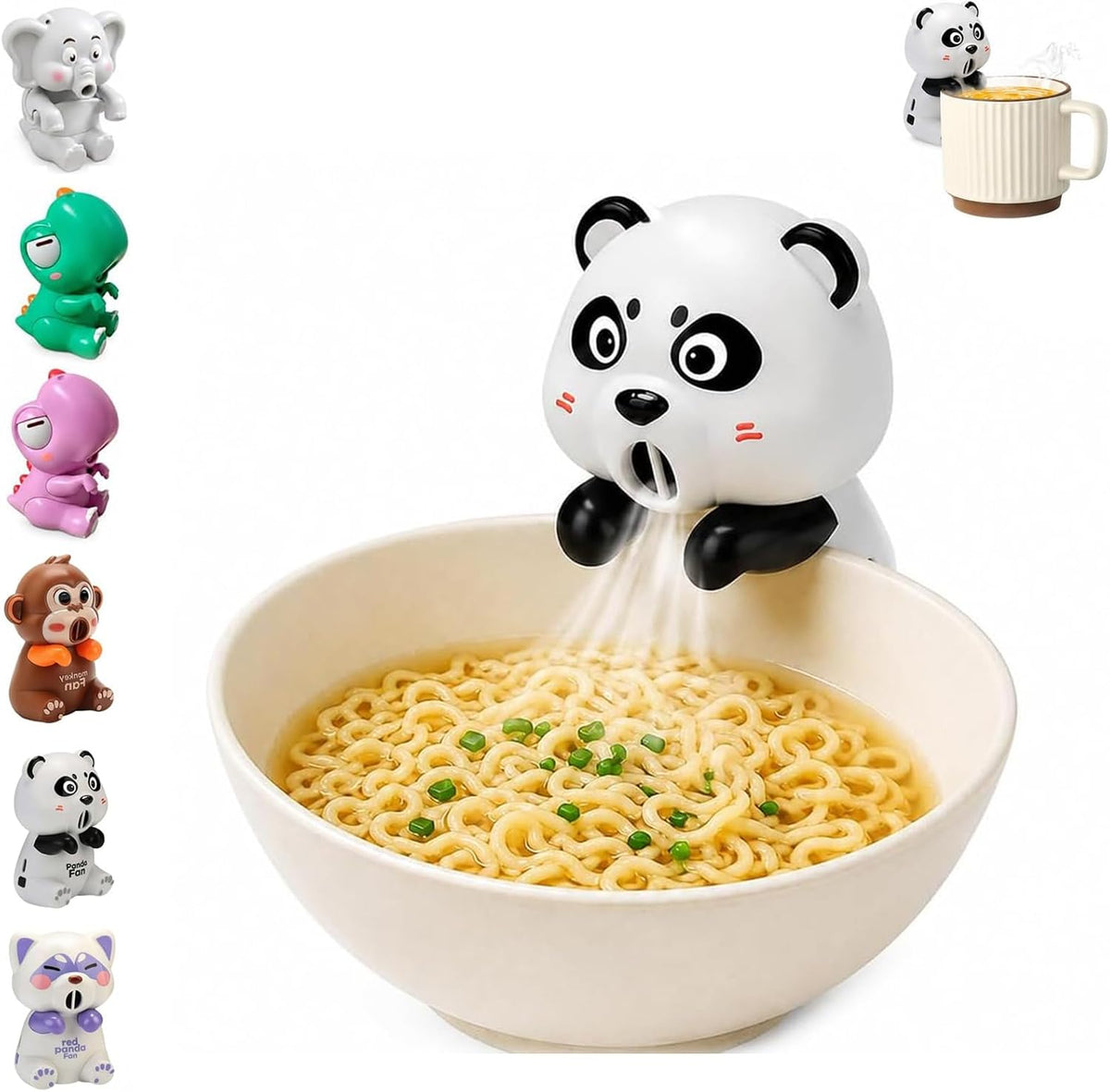 Cooling Clip-On Mini Fan for Cup & Bowl,Cute Coffee Chiller (Style1)