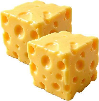 Cheese Squishy Stress Relief Original Sensory Food Squishy Stress Relief Fidget Toy Stress Balls for Adults (Yellow-1PC)