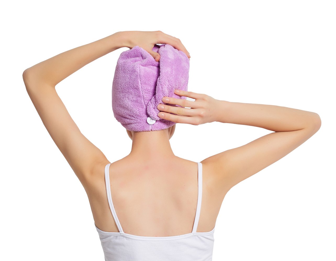 HOPESHINE Hair Towel Twist Microfiber Bamboo Fabric Women's Soft Shower Towels for CurlyHair Turban Wrap Drying Cap Great Gift for Girls 3-Pack