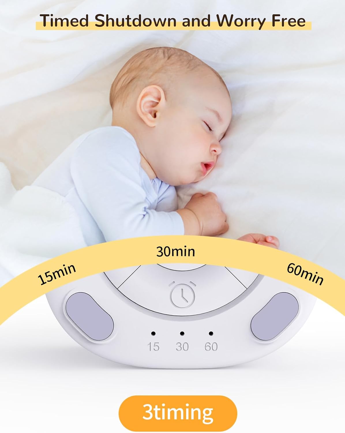 Dearan White Noise Sound Machine for Baby with 7Color Night Light, Portable Mini Sleep Sound Machine, Calm,Relax -Smooth Sound White Noise Machine Timer and Memory Gift Home,Travel