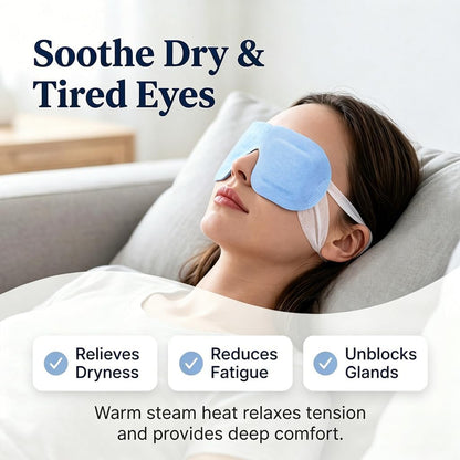 FACEMOON 30 Pack Self-Heating Steam Eye Masks for Dry Eyes: Moist Heat Warm Compress for Stye Fast Relief & Digital Eye Strain, Disposable Heated Eye Mask, No Microwave Needed, Unscented Travel Ready