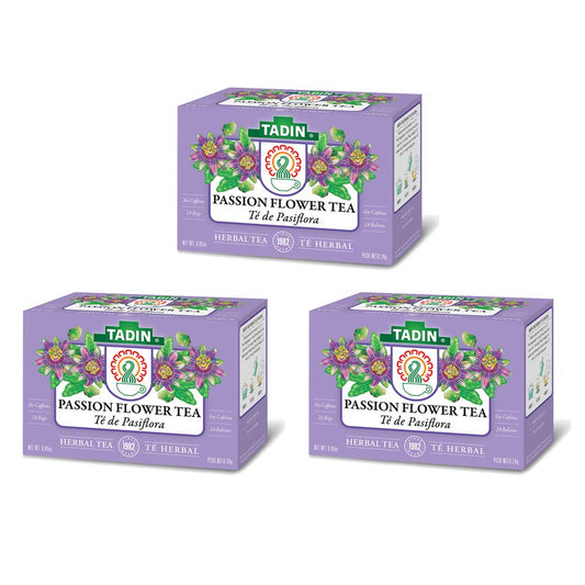 Tadin Tea, Pasiflora - Passion Flower Tea, 72 Tea Bags - Relax Mind Muscle Pasiflora - PACK OF 3