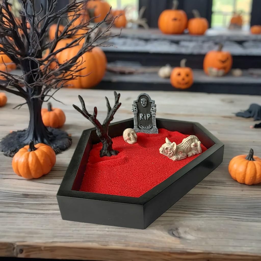 Zen Garden for Desk Gothic Gifts Office Desk Decor Mini Zen Garden Kit (Gothic Set A)