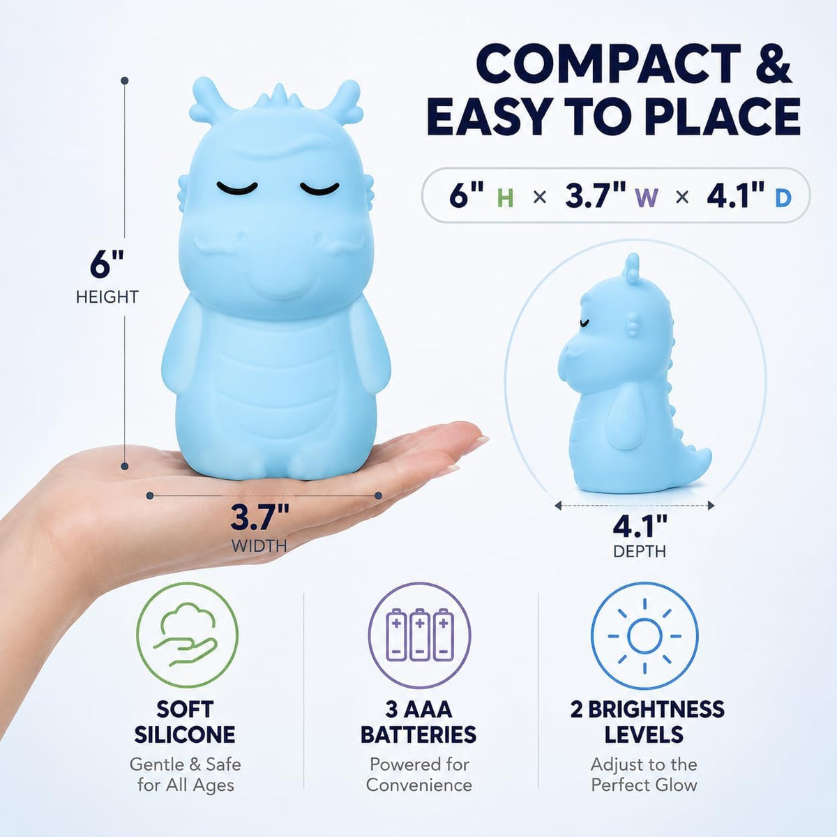 InnerZen Breathing Dragon Guided Breathing Pal, 3 Modes, Adults & Kids