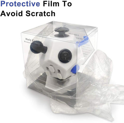 12 Sided Finger Cube Toys, Fidget Toys Relief Stress, Autism and Anxiety Depression for Kids Adults (Blue, Normal)