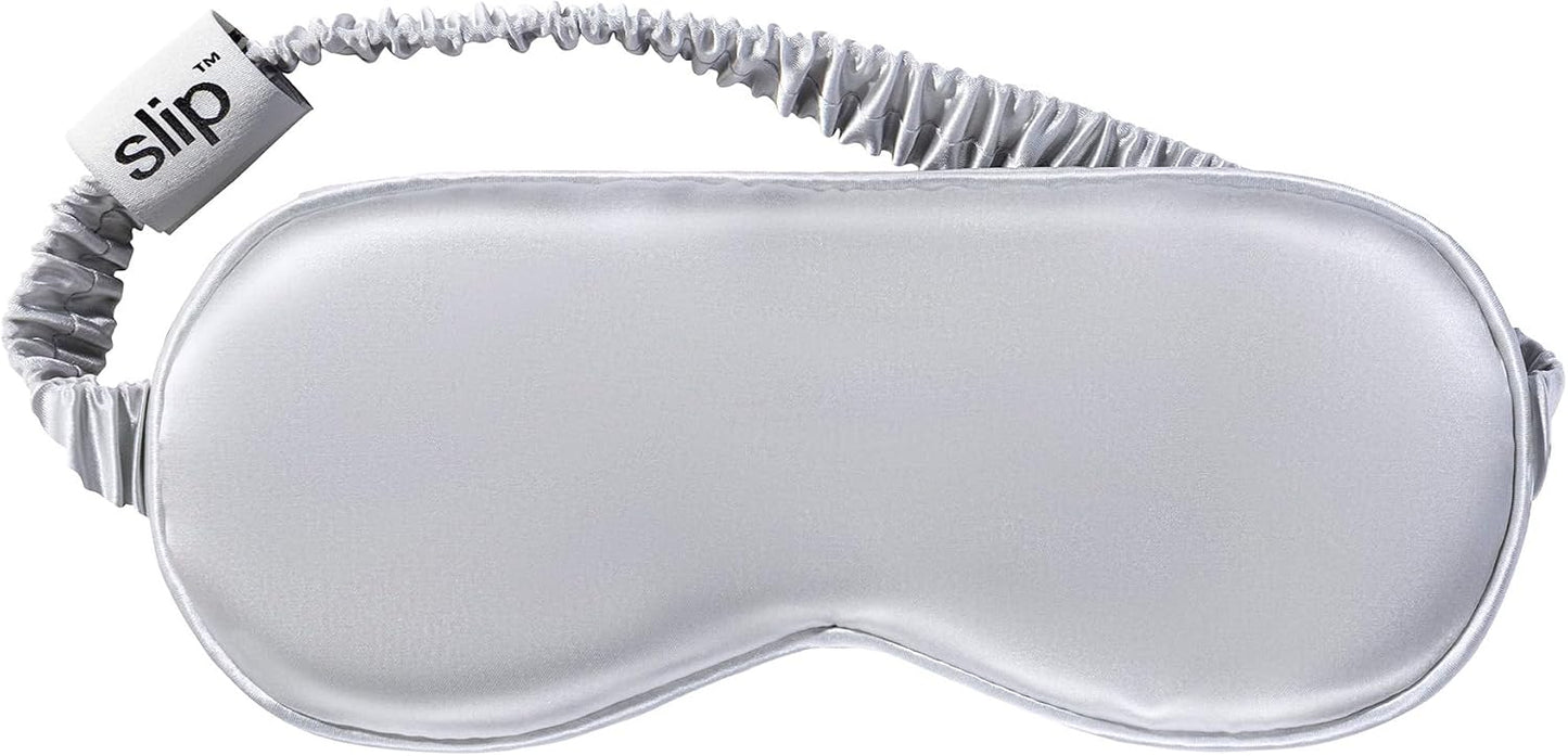 slip Pure Silk Sleep Mask - 100% Mulberry Silk, Ultra Soft & Comfortable, Blocks Light for Restful Sleep| Adjustable Strap for Perfect Fit, Gentle on Skin & Hair (Black - 1 Count Pack of 1)