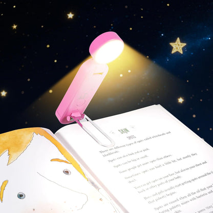VAVOFO USB Rechargeable Book Light, Blue Light Blocking, Amber Clip-On Bookmark Shaped Reading Light, Eye Care 6 LEDs With 9 Lighting Modes for Bookworms (Grey)