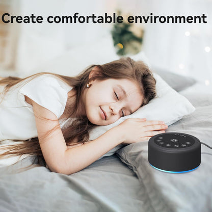 Sound Machine Night Light White Noise Brown Noise Machine 30 Non Looping Sounds 12 Lights 5 Timers 36 Adjustable Volume Memory Function Sleep Sounds Machine for Baby Kids Adult & Home Office Travel
