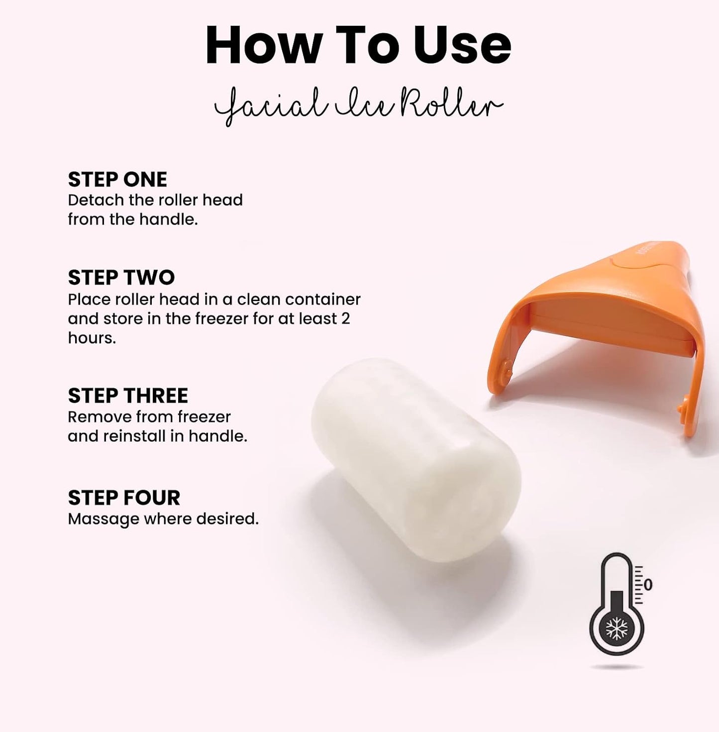 ROSELYNBOUTIQUE Ice Roller for Face & Gua Sha Facial Tools - Wrinkles Fine Lines Puffiness Massager Facial Skin Care Guasha Tools Self Care Gifts for Men Women (Pink)