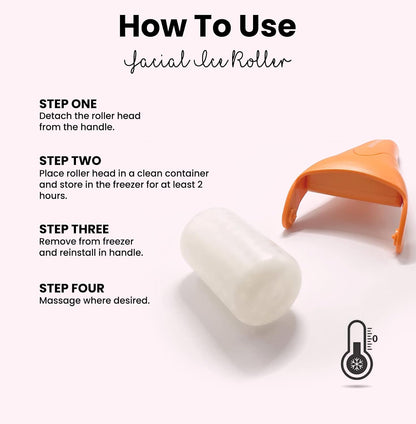 ROSELYNBOUTIQUE Ice Roller for Face & Gua Sha Facial Tools - Wrinkles Fine Lines Puffiness Massager Facial Skin Care Guasha Tools Self Care Gifts for Men Women (Pink)